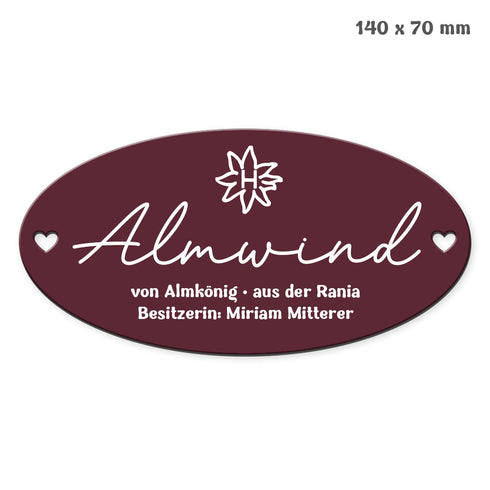 Tür- und Boxenschild "Oval"